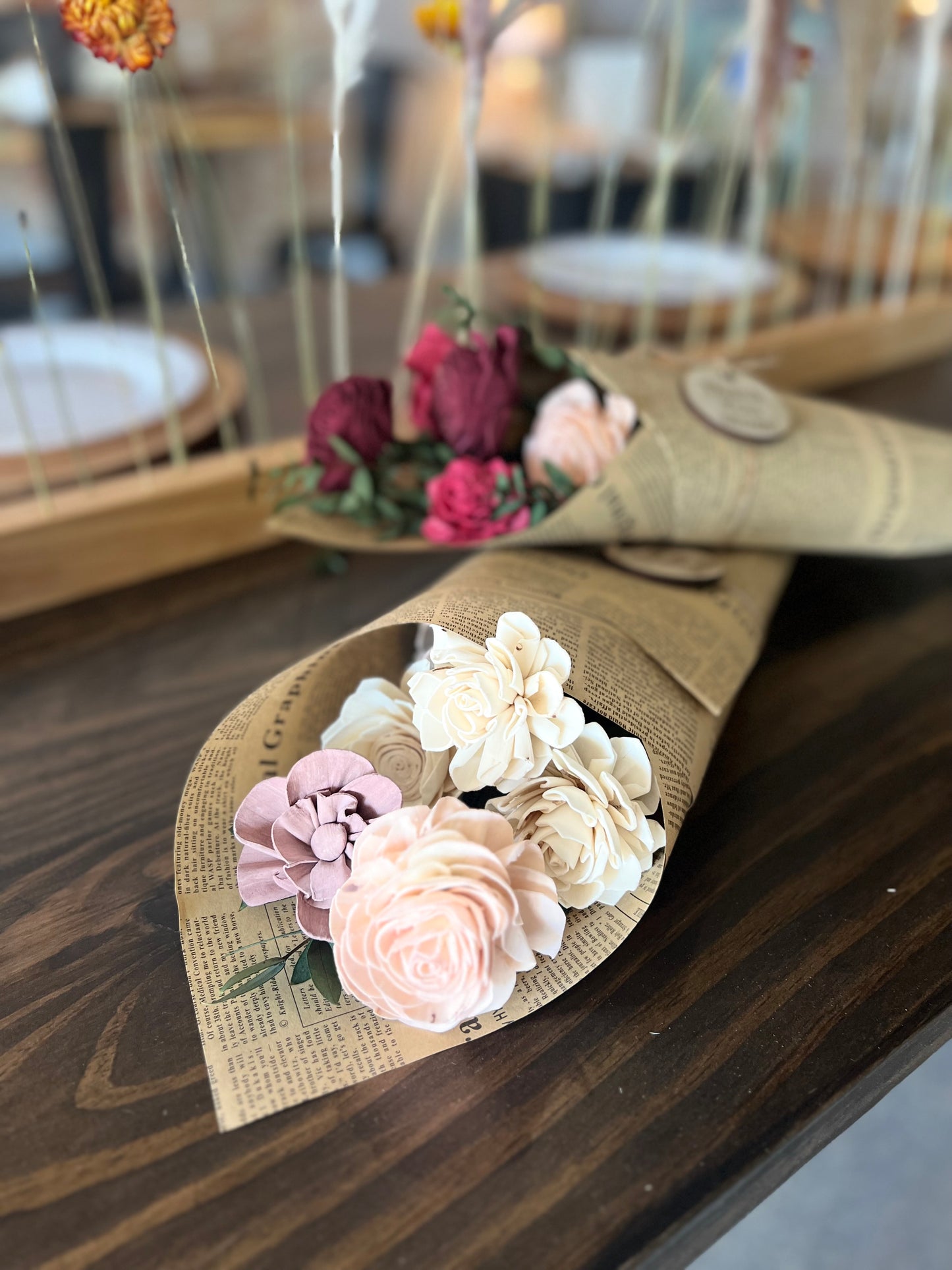 Wooden Flower Bouquet